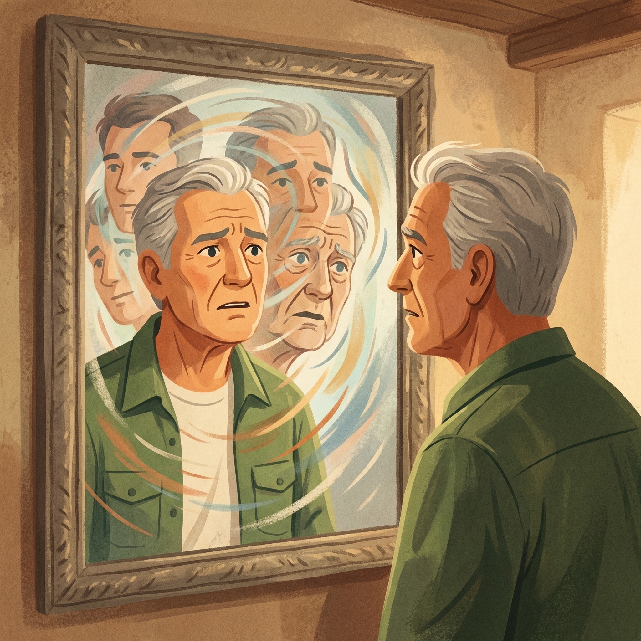 Persona reflexionando sobre la jubilación